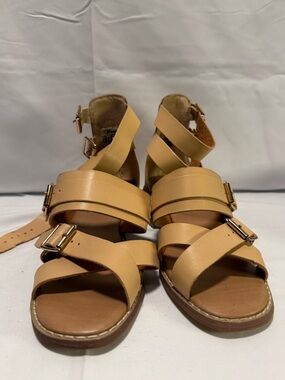 Wanted Women’s Tan Strappy Buckle Sandals